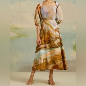 Elegant Multicolor Midi Dress